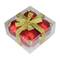 4ct 2.75" Red Flocked Flourish Shatterproof Ball Ornaments